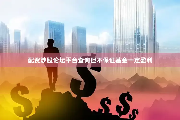 配资炒股论坛平台查询但不保证基金一定盈利